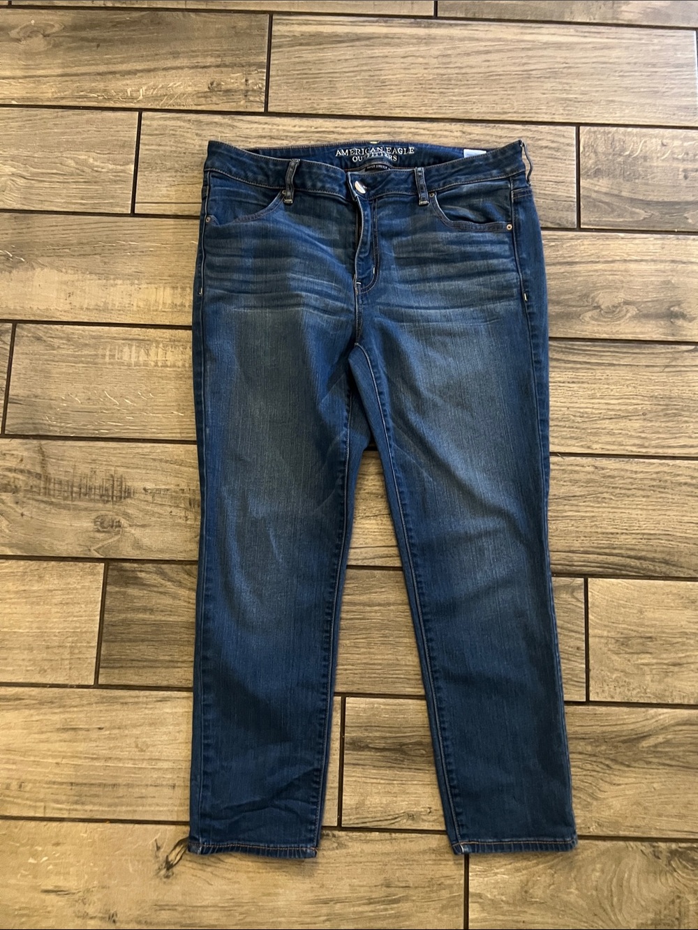 American Eagle Outfitters Women’s Dark Indigo Straight Leg Jeans